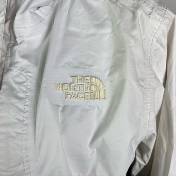 The North Face Womens Hyvent Hooded Jacket White Black Color Block Zip Pockets M - Picture 3 of 12